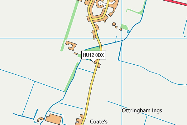 HU12 0DX map - OS VectorMap District (Ordnance Survey) HU12 0DX map - OS VectorMap District (Ordnance Survey)