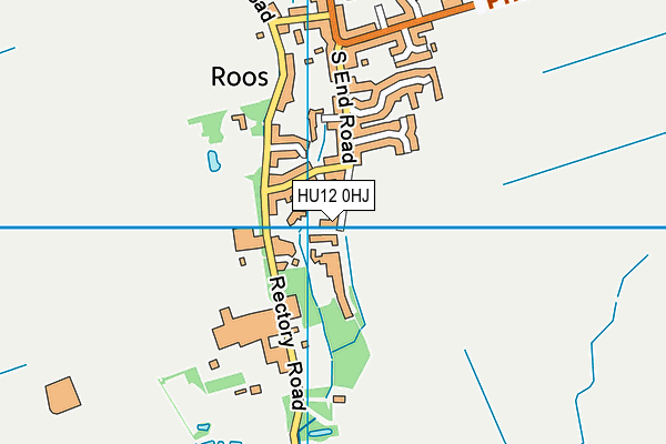 HU12 0HJ map - OS VectorMap District (Ordnance Survey) HU12 0HJ map - OS VectorMap District (Ordnance Survey)