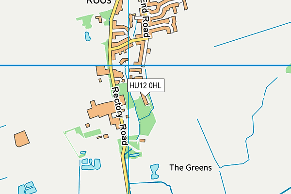 HU12 0HL map - OS VectorMap District (Ordnance Survey) HU12 0HL map - OS VectorMap District (Ordnance Survey)