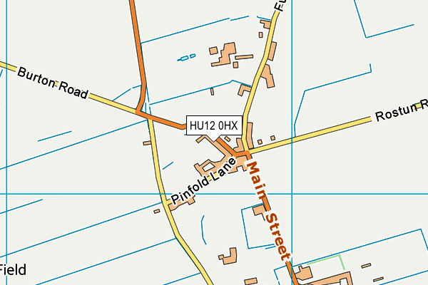 HU12 0HX map - OS VectorMap District (Ordnance Survey) HU12 0HX map - OS VectorMap District (Ordnance Survey)