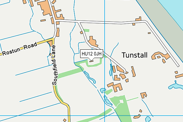 HU12 0JH map - OS VectorMap District (Ordnance Survey)