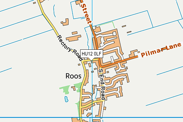 HU12 0LF map - OS VectorMap District (Ordnance Survey)
