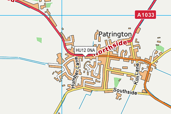 HU12 0NA map - OS VectorMap District (Ordnance Survey)