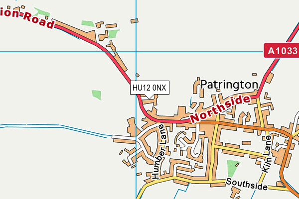 HU12 0NX map - OS VectorMap District (Ordnance Survey)