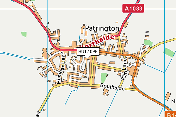 HU12 0PF map - OS VectorMap District (Ordnance Survey)