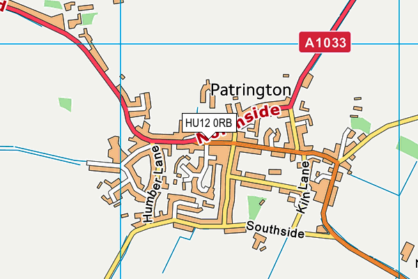 HU12 0RB map - OS VectorMap District (Ordnance Survey)