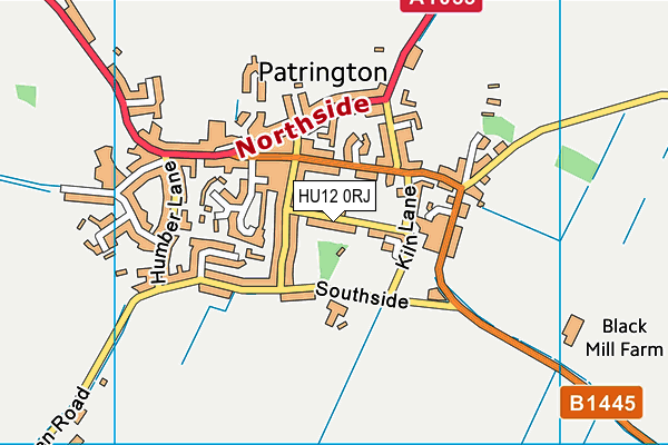 HU12 0RJ map - OS VectorMap District (Ordnance Survey)