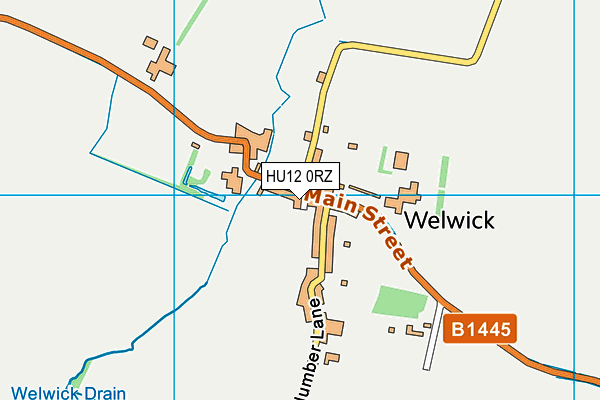 HU12 0RZ map - OS VectorMap District (Ordnance Survey) HU12 0RZ map - OS VectorMap District (Ordnance Survey)