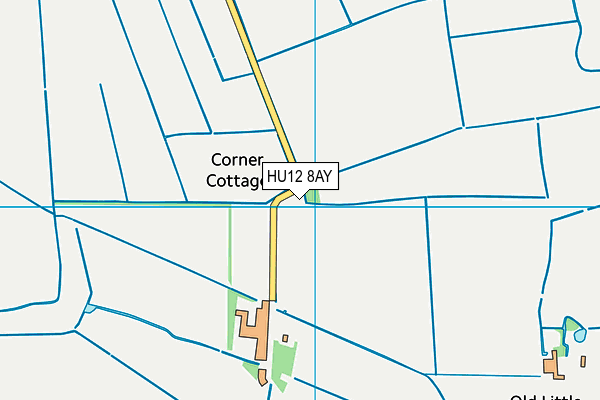 HU12 8AY map - OS VectorMap District (Ordnance Survey)