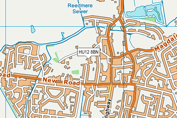 HU12 8BN map - OS VectorMap District (Ordnance Survey) HU12 8BN map - OS VectorMap District (Ordnance Survey)