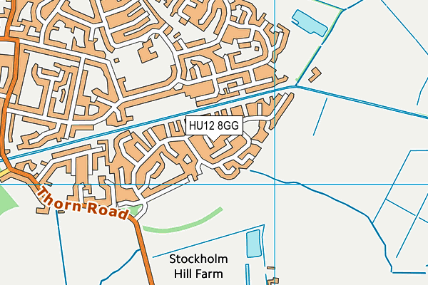 HU12 8GG map - OS VectorMap District (Ordnance Survey)
