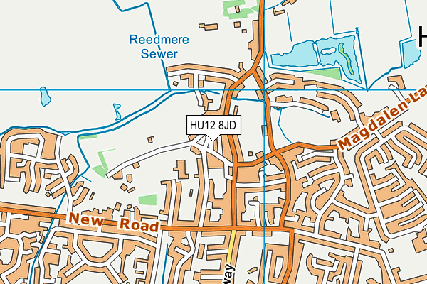 HU12 8JD map - OS VectorMap District (Ordnance Survey) HU12 8JD map - OS VectorMap District (Ordnance Survey)