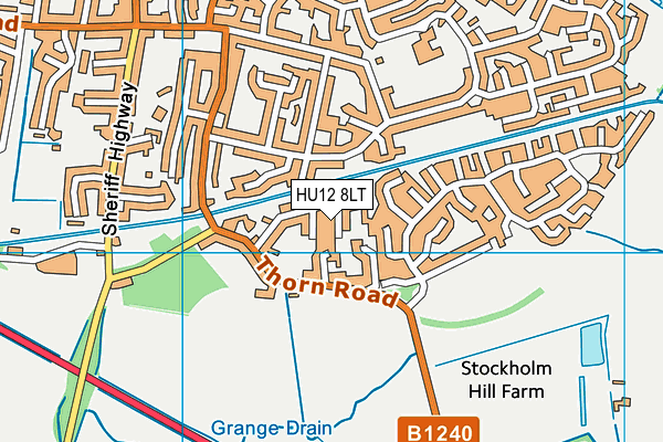 HU12 8LT map - OS VectorMap District (Ordnance Survey)