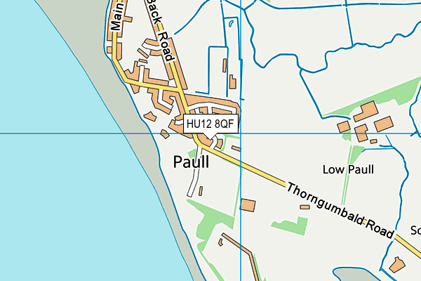 HU12 8QF map - OS VectorMap District (Ordnance Survey)