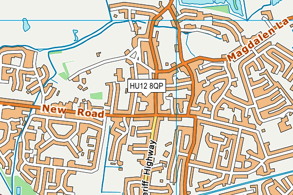 HU12 8QP map - OS VectorMap District (Ordnance Survey) HU12 8QP map - OS VectorMap District (Ordnance Survey)