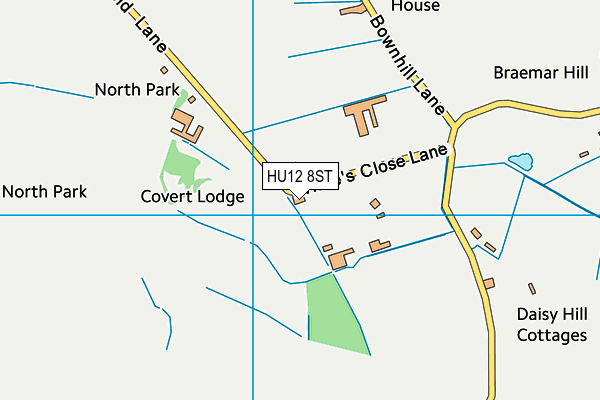 HU12 8ST map - OS VectorMap District (Ordnance Survey)