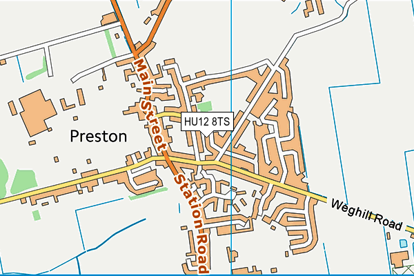 HU12 8TS map - OS VectorMap District (Ordnance Survey)
