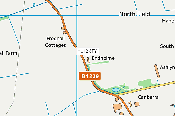 HU12 8TY map - OS VectorMap District (Ordnance Survey)