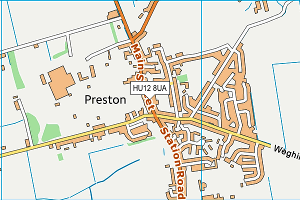 HU12 8UA map - OS VectorMap District (Ordnance Survey)