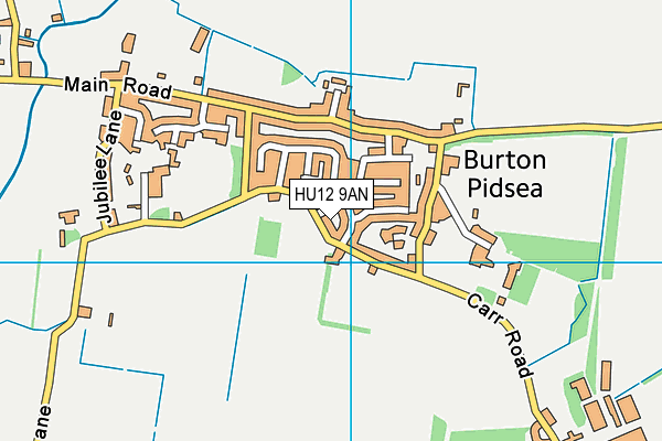 HU12 9AN map - OS VectorMap District (Ordnance Survey)