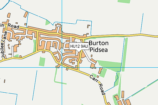 HU12 9AU map - OS VectorMap District (Ordnance Survey)