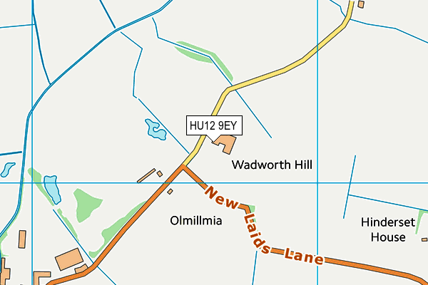 HU12 9EY map - OS VectorMap District (Ordnance Survey) HU12 9EY map - OS VectorMap District (Ordnance Survey)