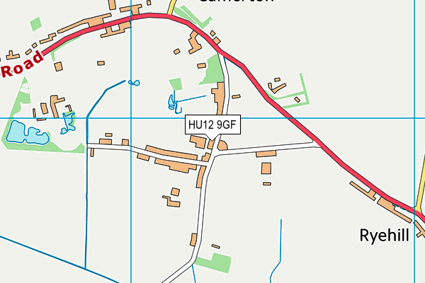 HU12 9GF map - OS VectorMap District (Ordnance Survey) HU12 9GF map - OS VectorMap District (Ordnance Survey)