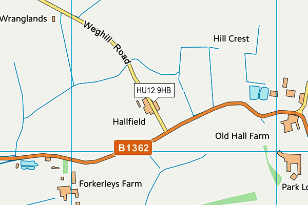 HU12 9HB map - OS VectorMap District (Ordnance Survey) HU12 9HB map - OS VectorMap District (Ordnance Survey)