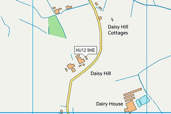 HU12 9HE map - OS VectorMap District (Ordnance Survey) HU12 9HE map - OS VectorMap District (Ordnance Survey)