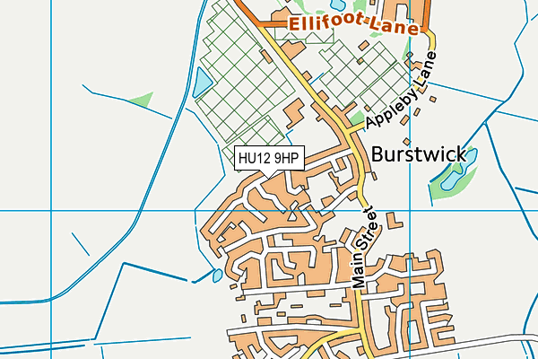 HU12 9HP map - OS VectorMap District (Ordnance Survey)