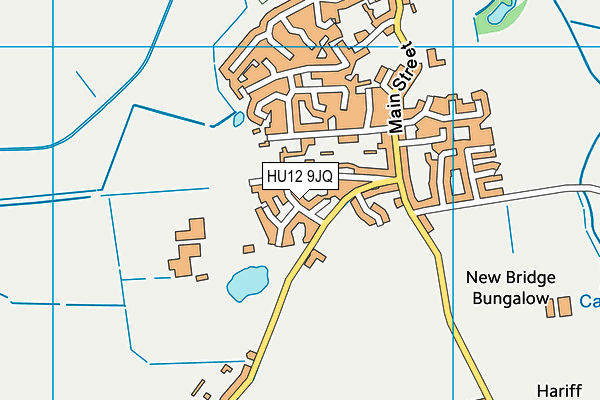 HU12 9JQ map - OS VectorMap District (Ordnance Survey)