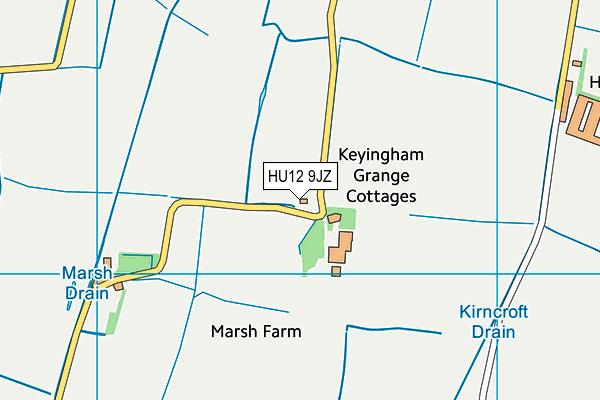 HU12 9JZ map - OS VectorMap District (Ordnance Survey) HU12 9JZ map - OS VectorMap District (Ordnance Survey)