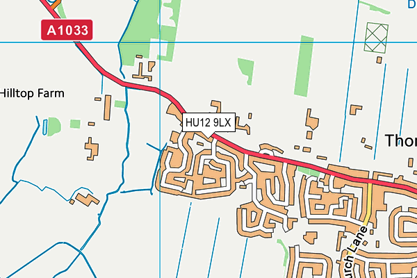 HU12 9LX map - OS VectorMap District (Ordnance Survey) HU12 9LX map - OS VectorMap District (Ordnance Survey)
