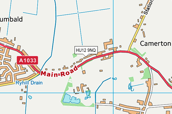 HU12 9NQ map - OS VectorMap District (Ordnance Survey) HU12 9NQ map - OS VectorMap District (Ordnance Survey)