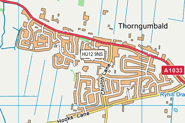 HU12 9NS map - OS VectorMap District (Ordnance Survey) HU12 9NS map - OS VectorMap District (Ordnance Survey)