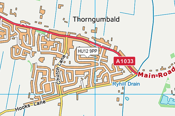 HU12 9PP map - OS VectorMap District (Ordnance Survey) HU12 9PP map - OS VectorMap District (Ordnance Survey)