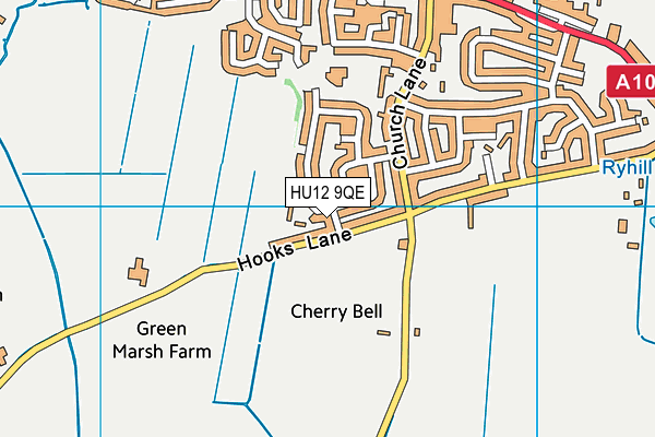 HU12 9QE map - OS VectorMap District (Ordnance Survey)