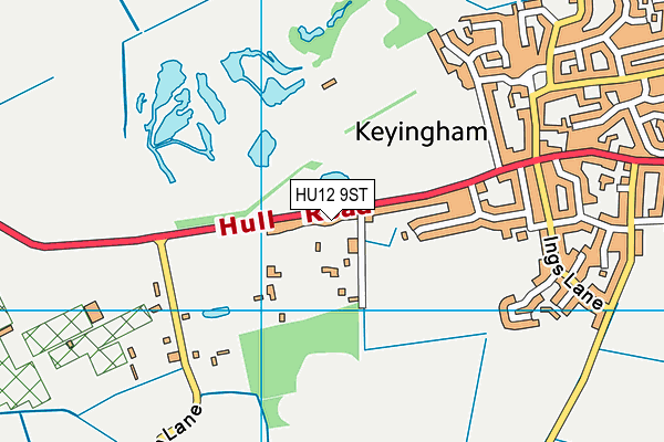 HU12 9ST map - OS VectorMap District (Ordnance Survey)