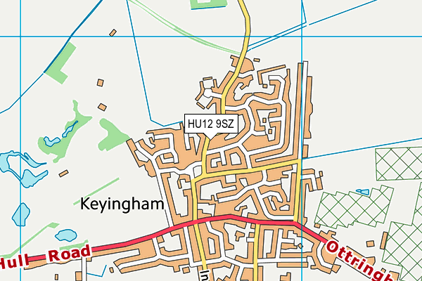 HU12 9SZ map - OS VectorMap District (Ordnance Survey) HU12 9SZ map - OS VectorMap District (Ordnance Survey)