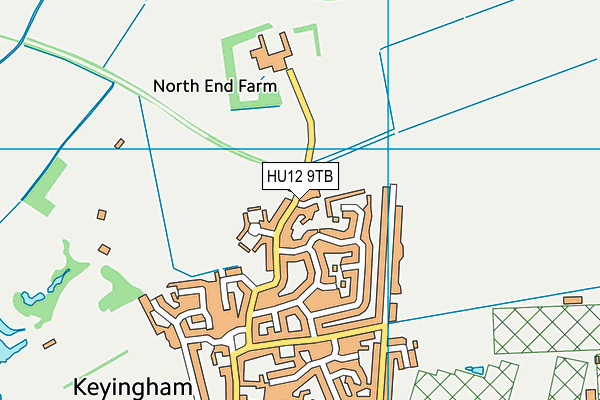 HU12 9TB map - OS VectorMap District (Ordnance Survey) HU12 9TB map - OS VectorMap District (Ordnance Survey)