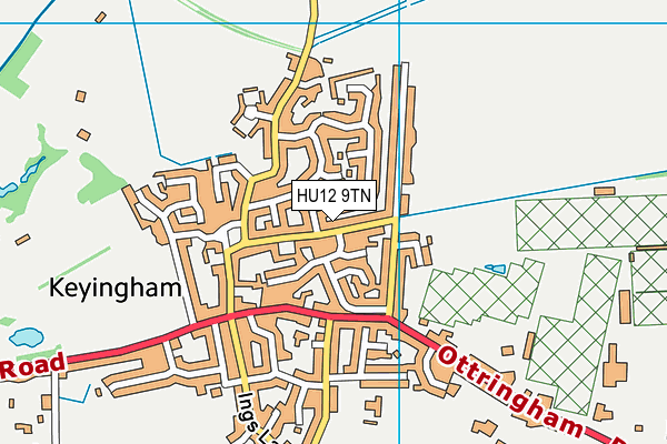 HU12 9TN map - OS VectorMap District (Ordnance Survey) HU12 9TN map - OS VectorMap District (Ordnance Survey)