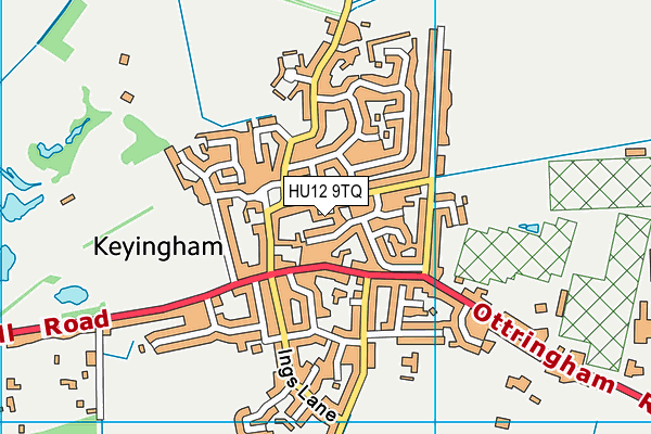 HU12 9TQ map - OS VectorMap District (Ordnance Survey) HU12 9TQ map - OS VectorMap District (Ordnance Survey)