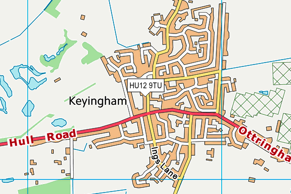HU12 9TU map - OS VectorMap District (Ordnance Survey) HU12 9TU map - OS VectorMap District (Ordnance Survey)