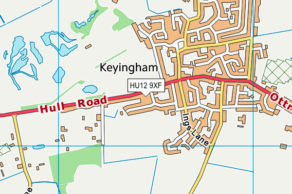 HU12 9XF map - OS VectorMap District (Ordnance Survey) HU12 9XF map - OS VectorMap District (Ordnance Survey)
