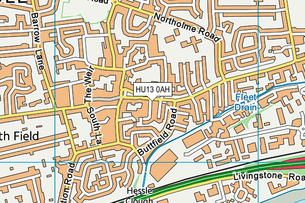 HU13 0AH map - OS VectorMap District (Ordnance Survey) HU13 0AH map - OS VectorMap District (Ordnance Survey)
