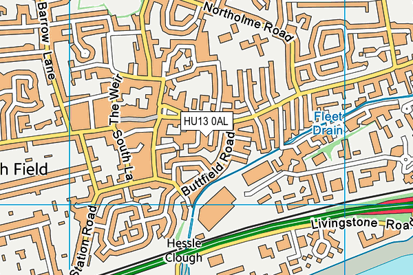 HU13 0AL map - OS VectorMap District (Ordnance Survey) HU13 0AL map - OS VectorMap District (Ordnance Survey)