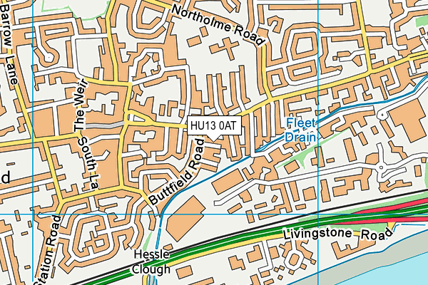 HU13 0AT map - OS VectorMap District (Ordnance Survey) HU13 0AT map - OS VectorMap District (Ordnance Survey)