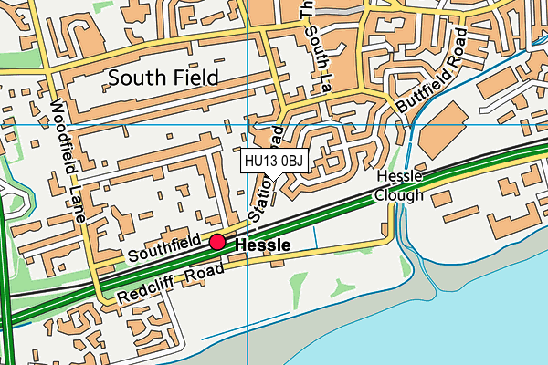 HU13 0BJ map - OS VectorMap District (Ordnance Survey)