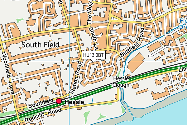 HU13 0BT map - OS VectorMap District (Ordnance Survey) HU13 0BT map - OS VectorMap District (Ordnance Survey)