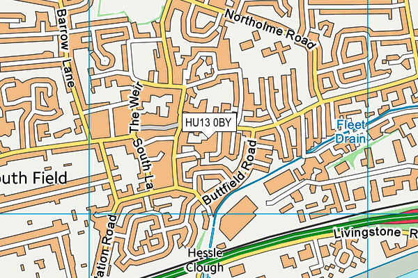 HU13 0BY map - OS VectorMap District (Ordnance Survey) HU13 0BY map - OS VectorMap District (Ordnance Survey)